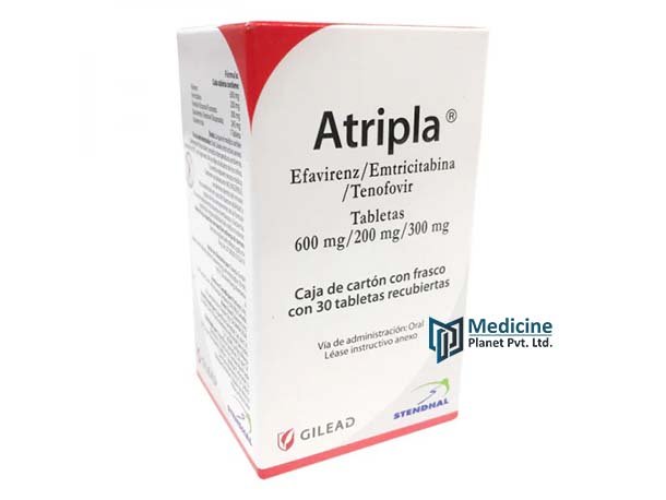 Atripla 600 mg/200 mg/300 mg Efavirenz, Emtricitabine, Tenofovir Tablet