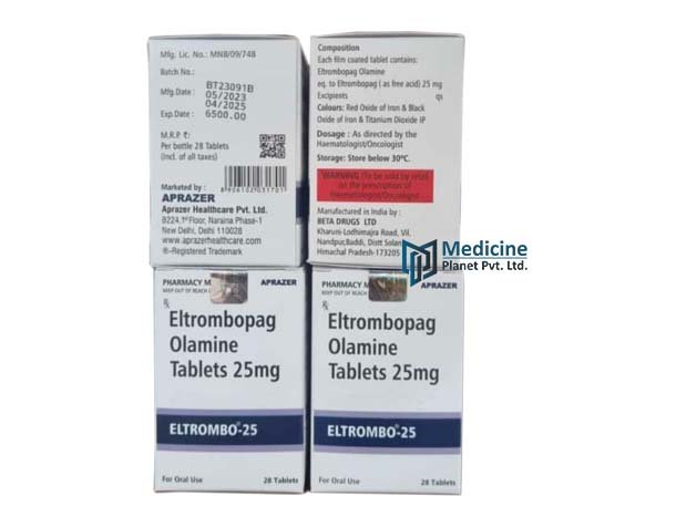 Eltrombo 25 mg Eltrombopag Olamine Tablet