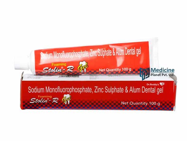 Foaming Stolin-R Sodium Monofluorophosphate, Zinc Sulphate & Alum Dental Gel