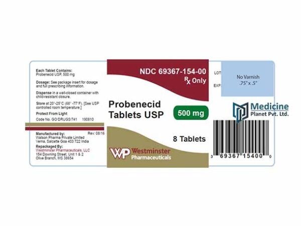 Probenecid Tablet USP 500 mg