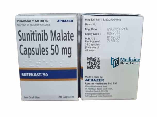 Sutekast 50 mg Sunitinib Malate Capsule