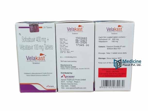 Velakast Tablet Sofosbuvir 400 mg & Velpatasvir 100 mg