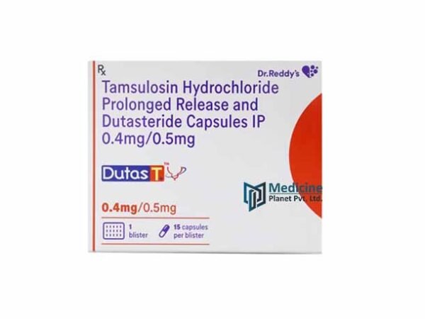 Dutas T Tamsulosin Hydrochloride Prolonged Release And Dutasteride Capsule IP 0.4/0.5 mg